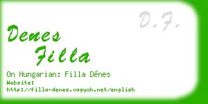 denes filla business card